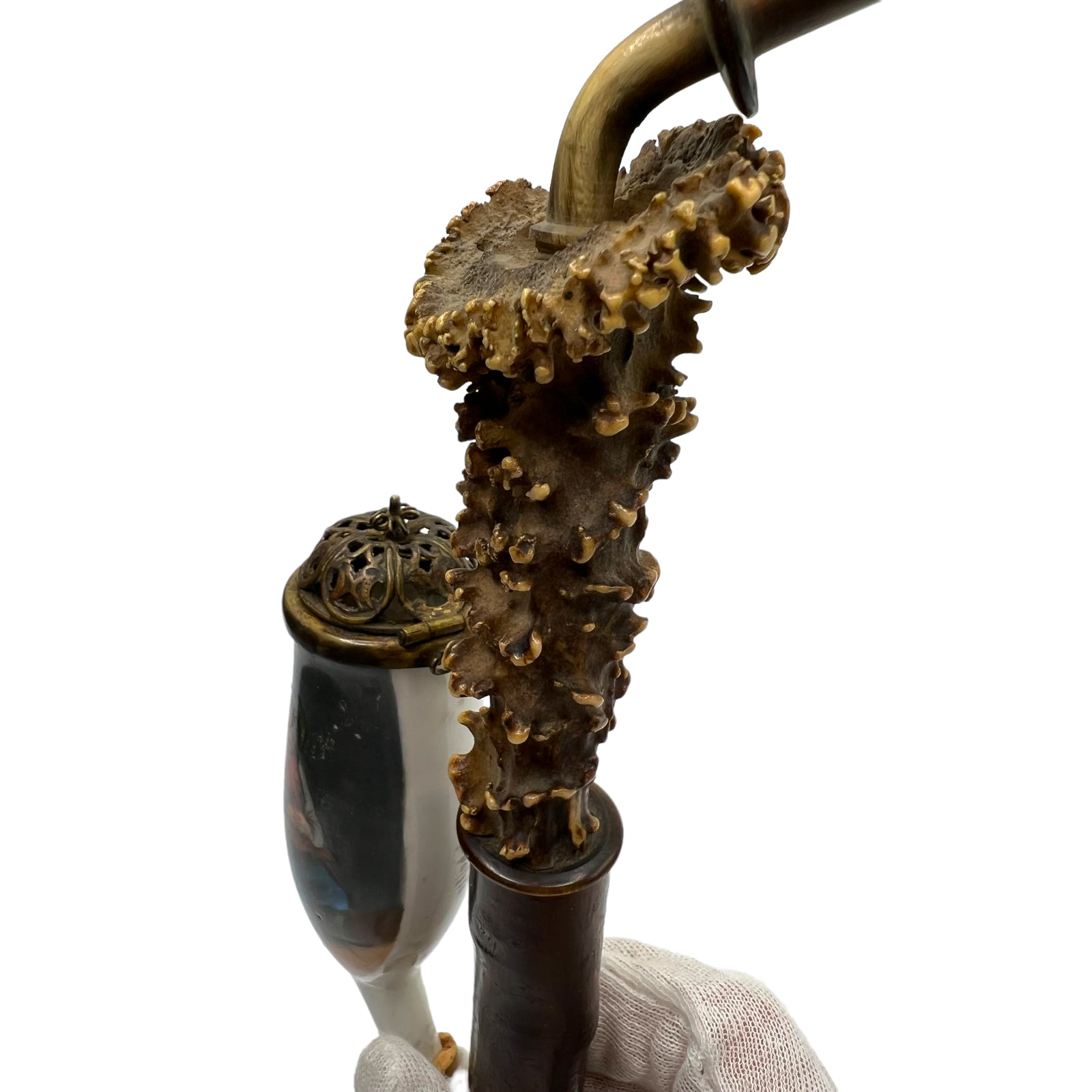 1750-1790 Austria Bavarian Antler Pipe - Image 3
