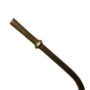 Late Qing Chinese Brass Water-Tobacco Pipe, c. 1880–1900 - Image 4