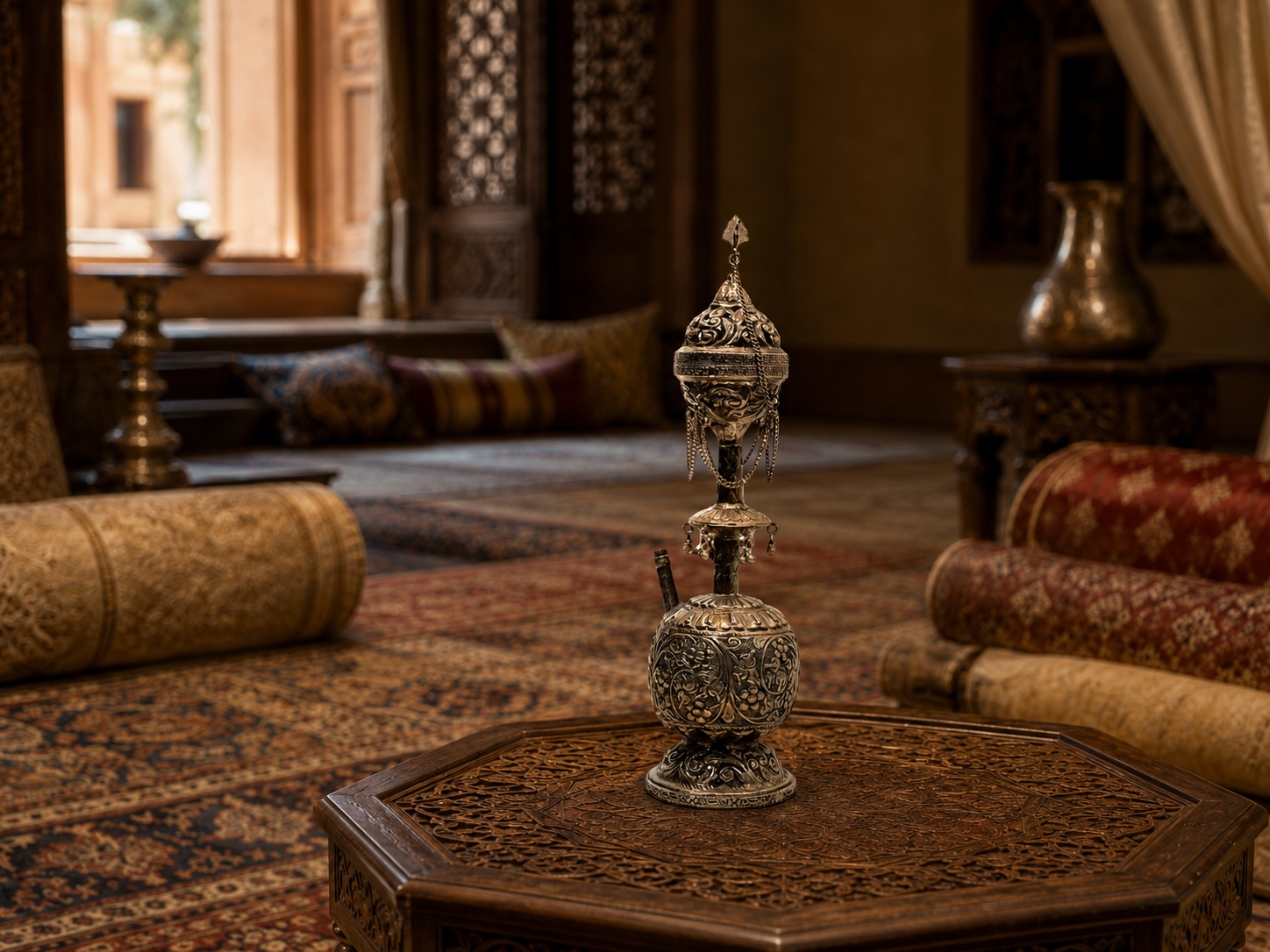 The Indian Hookah: Craftsmanship and Symbolism in a 19th-Century Silvered-Copper Huqqa
