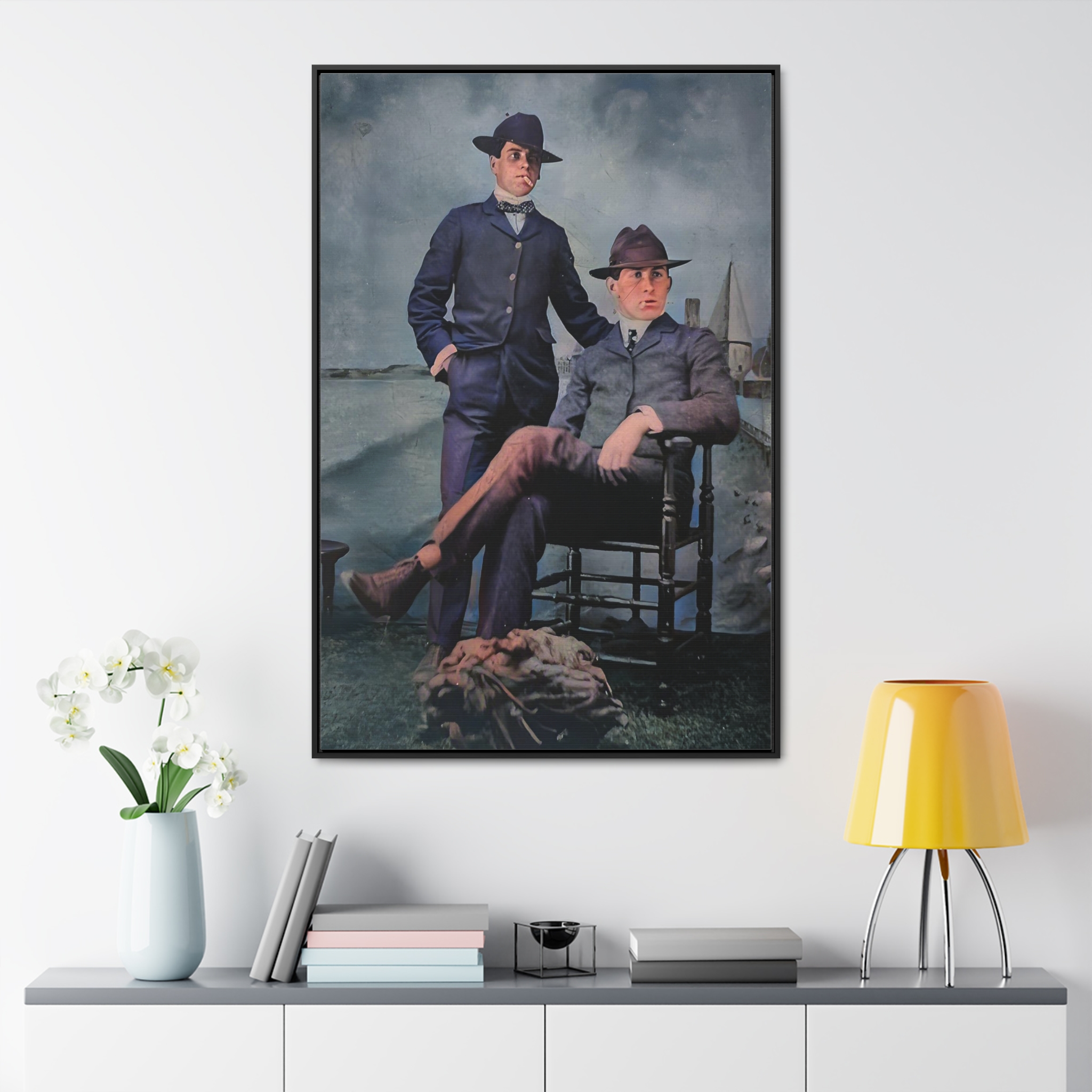 1920's Two Dapper Men Smoking - Image 3