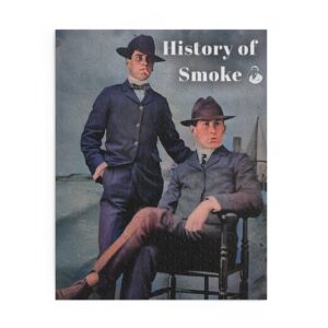 Dapper Men Smoking Puzzle – 252-Piece Colorized Tin Photo (1900s)