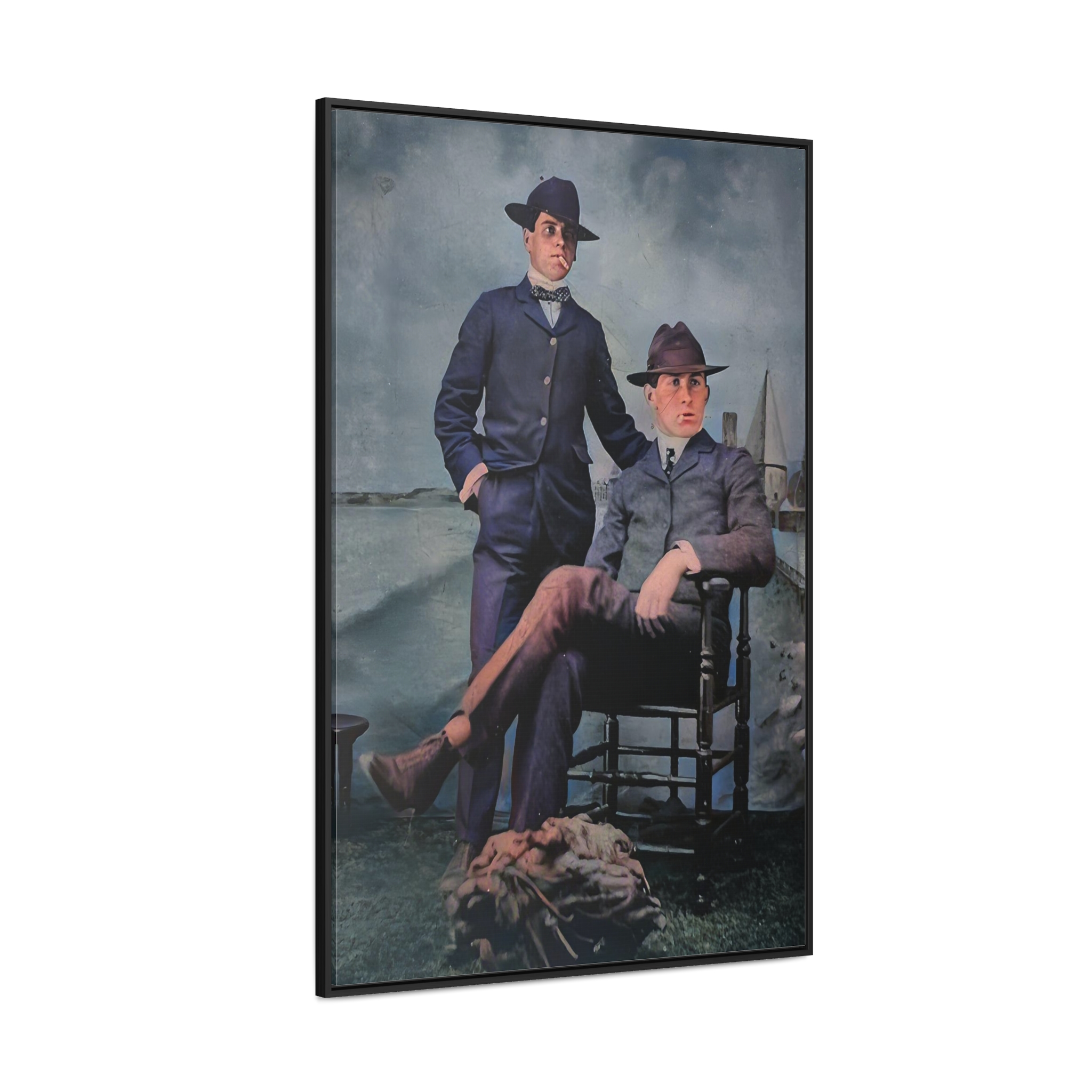 1920's Two Dapper Men Smoking - Image 2