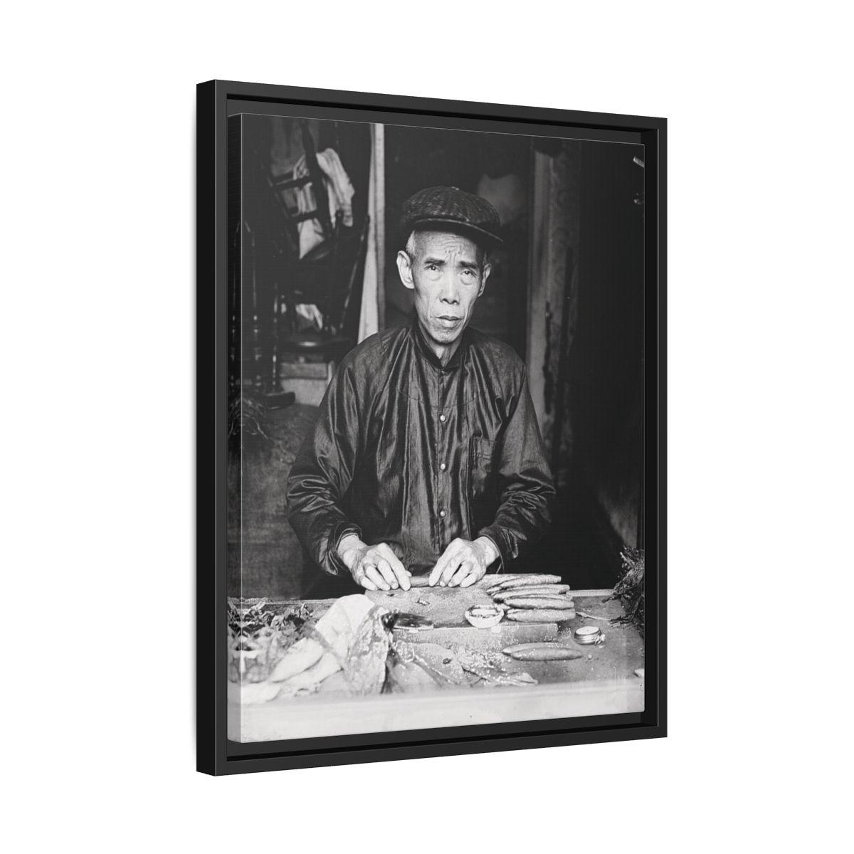 Lee Ying, Chinese Cigar Maker – Historic 1920 Photograph | Antique Canvas Art - Image 2