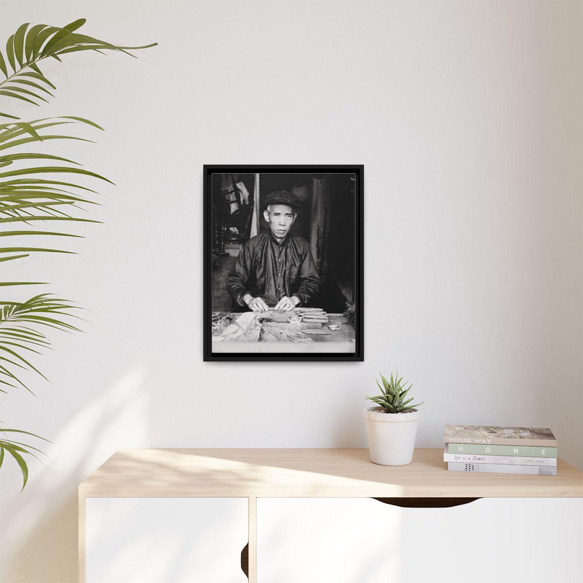 Lee Ying, Chinese Cigar Maker – Historic 1920 Photograph | Antique Canvas Art - Image 3