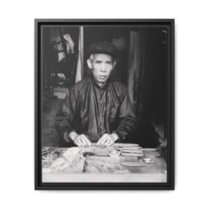 Lee Ying, Chinese Cigar Maker – Historic 1920 Photograph | Antique Canvas Art