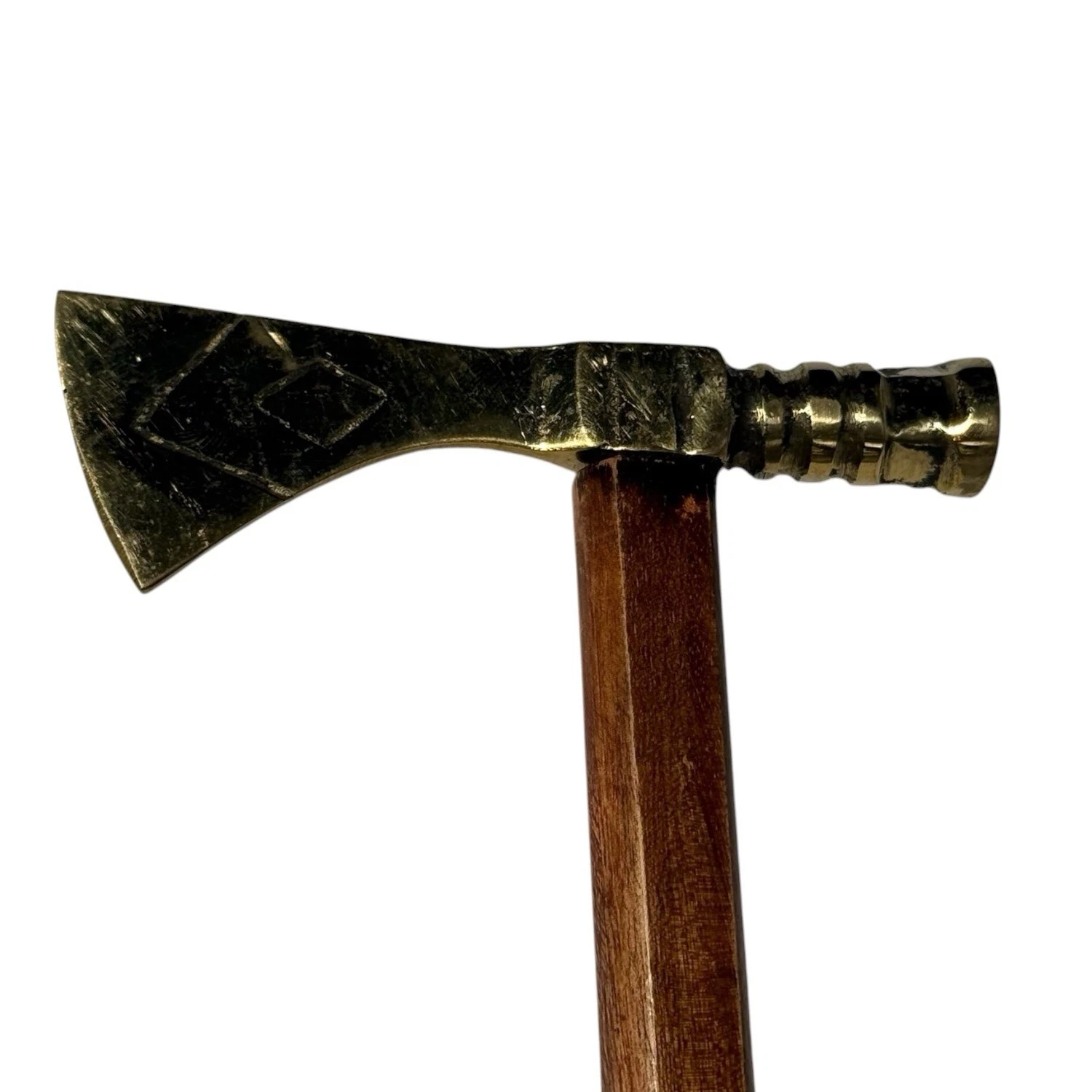 Vintage Brass Tomahawk Pipe Reproduction – Late 20th Century - Image 2