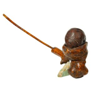 Monumental 19th-Century European Burl Root Reservoir Smoking Pipe