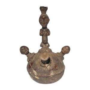 Luba Figural Ceremonial Gourd Water Pipe