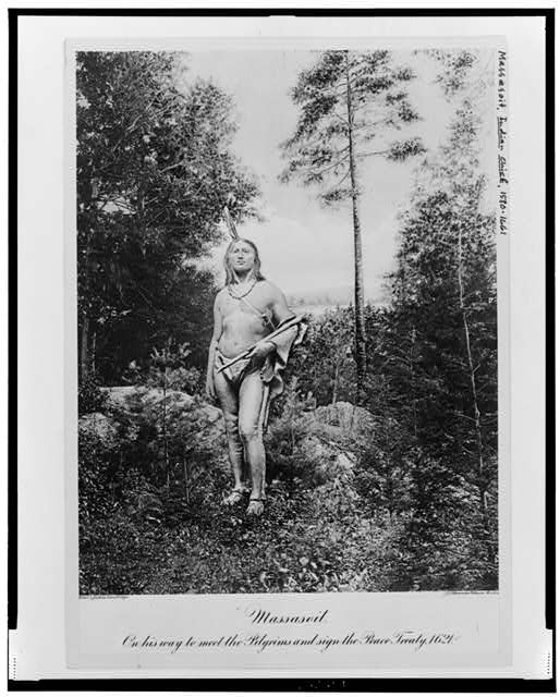 Massasoit--On his way to meet the Pilgrims and sign the Peace Treaty, 1621 / Waud & Jenkins, Cambridge ; [sic] by Alexander Gilmore, Boston.